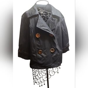 Style & Co. Black Crop JACKET with Buttons